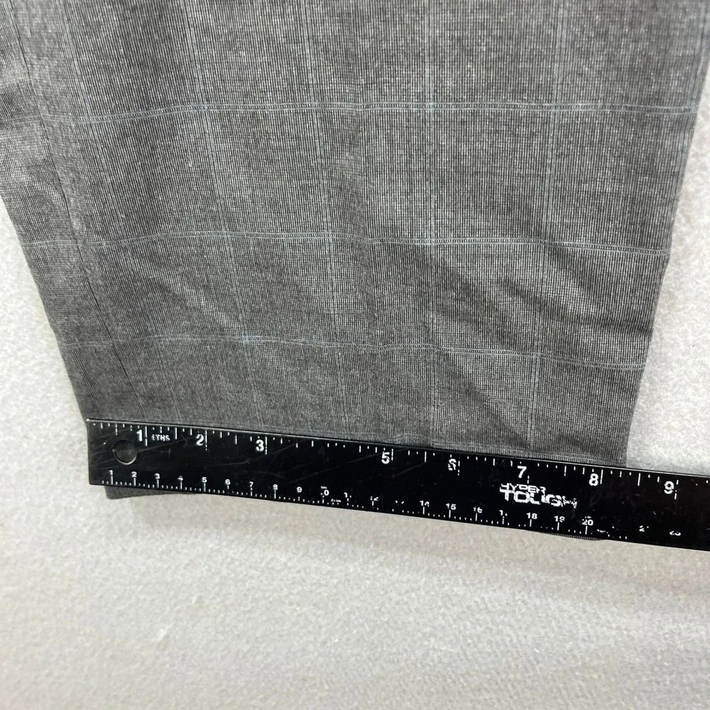 Lauren Ralph Lauren Dress Pants Mens 36x32 Grey Glen Plaid Stretch Preppy Office